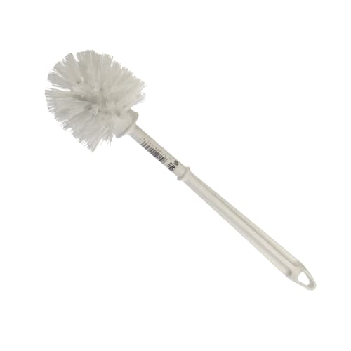 Toilet Bowl Brush, Round Dual Action, White